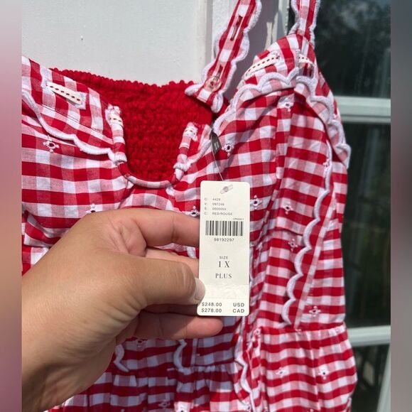 Anthropologie Sleeveless Sweetheart Gingham Midi Dress NWT - Picture 9 of 14